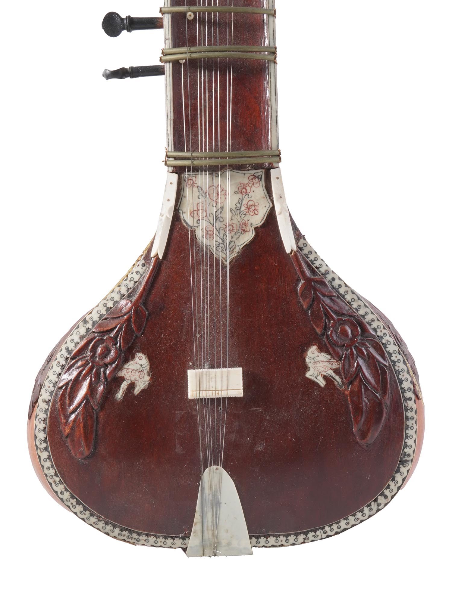 INDIAN CARVED STRING MUSICAL INSTRUMENT SITAR PIC-5